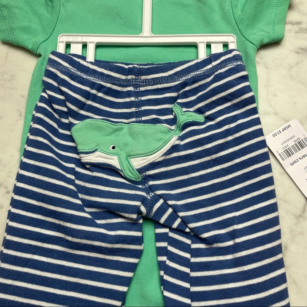 Carter's Mommy's First Mate Nautical Set Outfit Onesie Christmas Bib Bundle - Picture 9 of 10